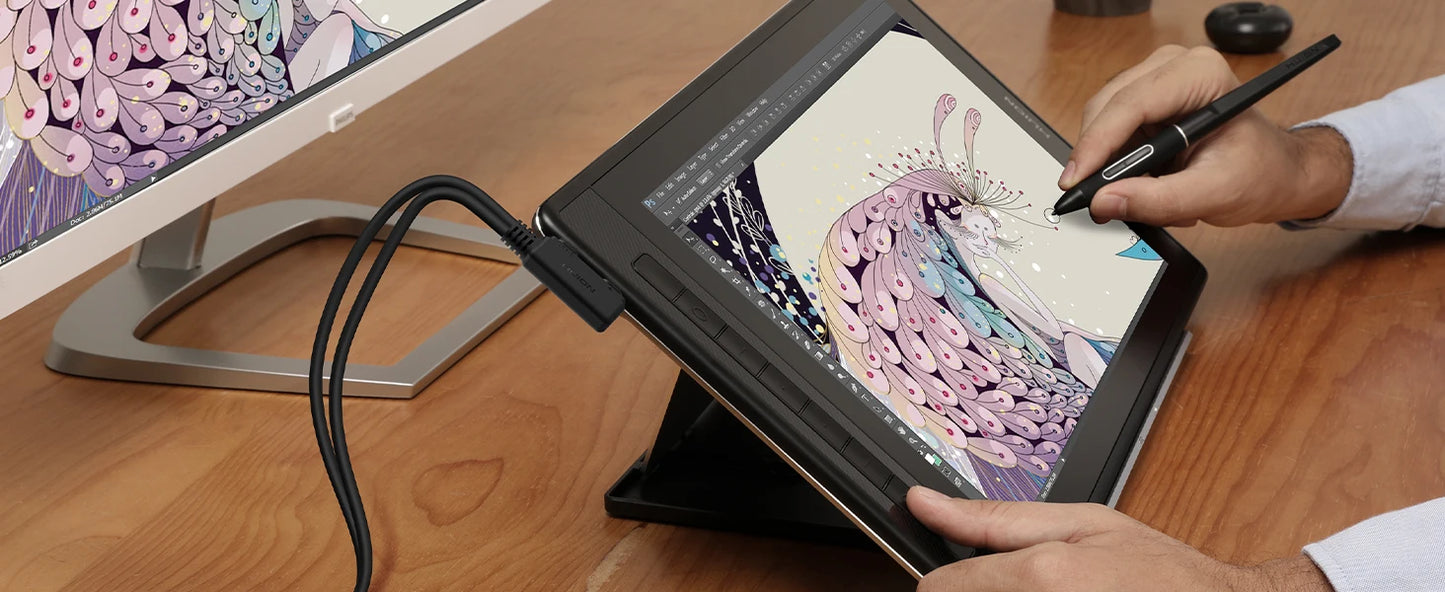 HUION KAMVAS Pro 16 2.5K QLED Full-Laminated 15.6inch Graphics Drawing Tablet with Battery-Free Pen