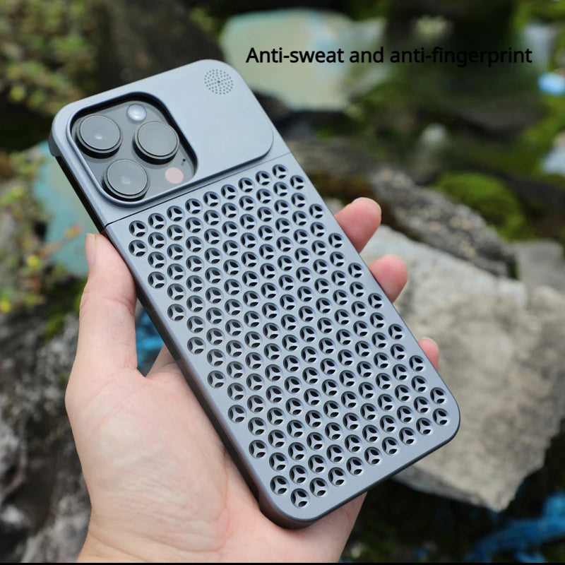 Aluminum Cooling Metal Case for iPhone with Aromatherapy and Shockproof Design