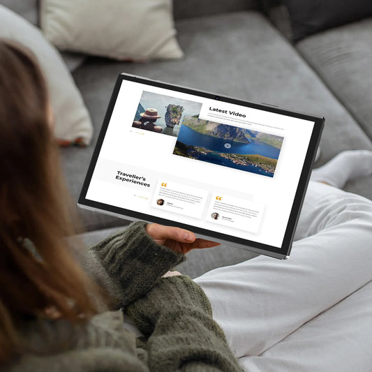 10 Inch Android 14 Tablet with RK3326S Processor, 4GB RAM, 32GB ROM in use.