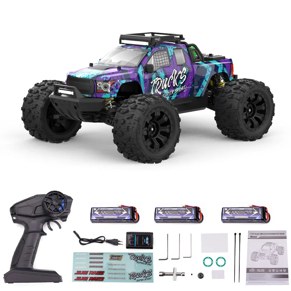 JIUSI MT14R 1/14 RC Racing Car 4WD 80km/h Brushless Motor 2.4G Remote Control 35C High Speed Off-road