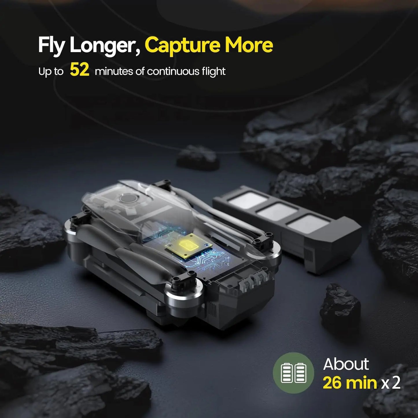 HolyStone HS720 GPS Drone 4K UHD 52min Foldable Brushless Auto Return Follow Me C0