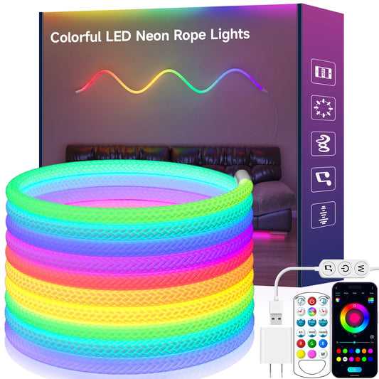 RGBIC 5V Silicone Neon LED Strip Waterproof 360 Glow