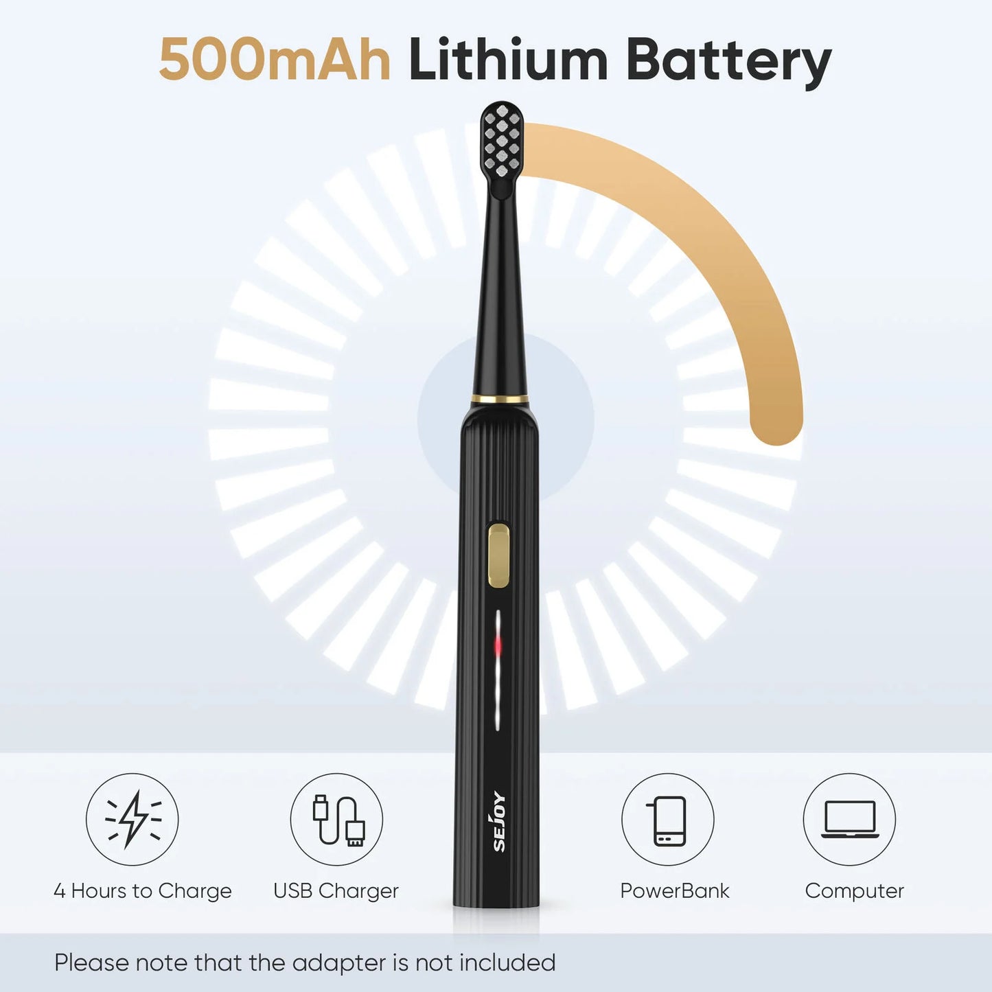 Sejoy Sonic Electric Toothbrush for Adults Rechargeable 5 Modes Personal Care