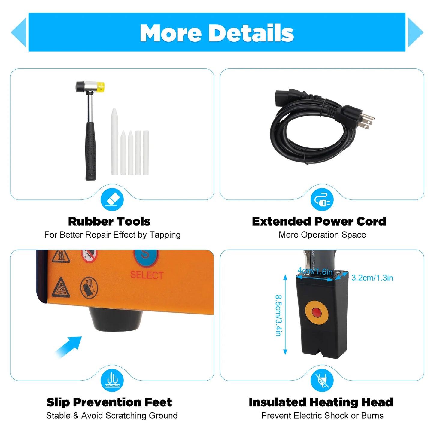 1380W Magnetic Induction Dent Repair Machine Paintless Car Dent Removal Tool Set