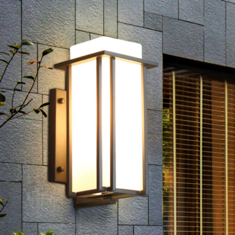 Bymaocar 110V Outdoor Wall Lamp Weatherproof Rustproof American Iron Porch Light