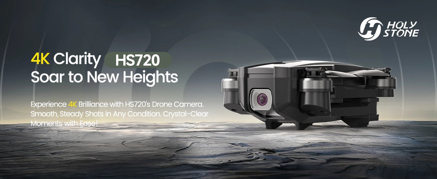 HolyStone HS720 GPS Drone 4K UHD 52min Foldable Brushless Auto Return Follow Me C0
