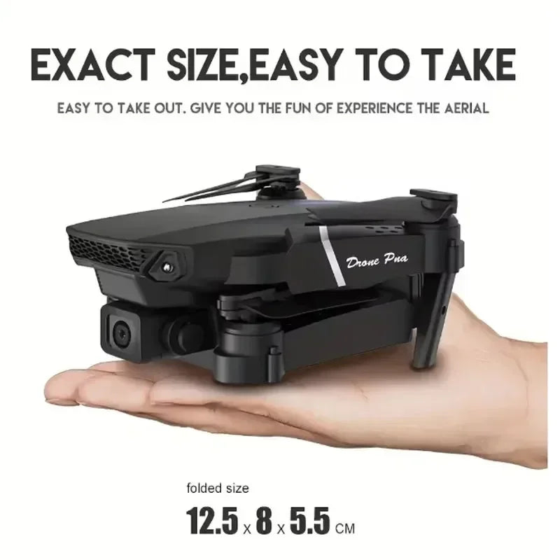 E88Pro 4K RC Drone with 3 Batteries Dual HD Camera Foldable WiFi FPV Height Hold