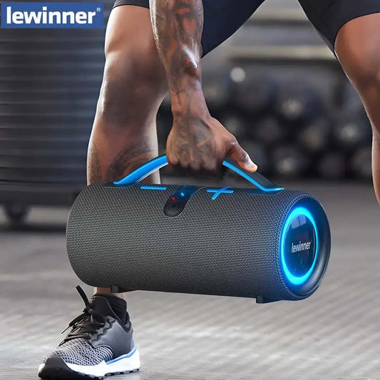Lewinner Portable Wireless Speaker with 60W Stereo Sound Deep Bass RGB Lights and Dual Pairing