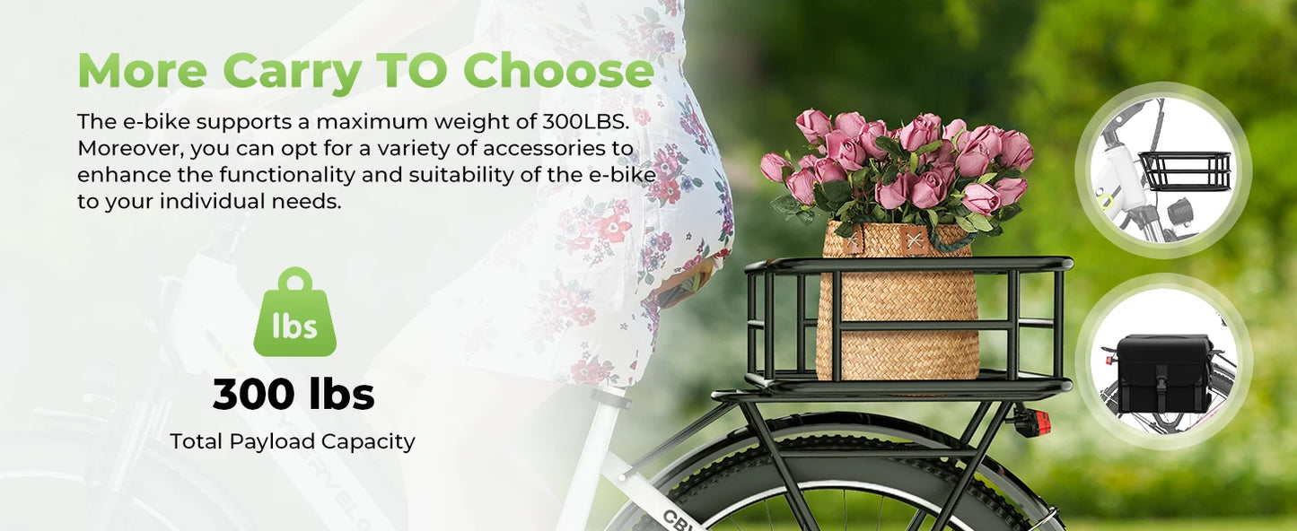 1000 Peak Electric Bike for Adults,up 80 Miles Removable Battery Ebike, 26" Electric E Bike with 7-Speed,Adult Electric Bicycles