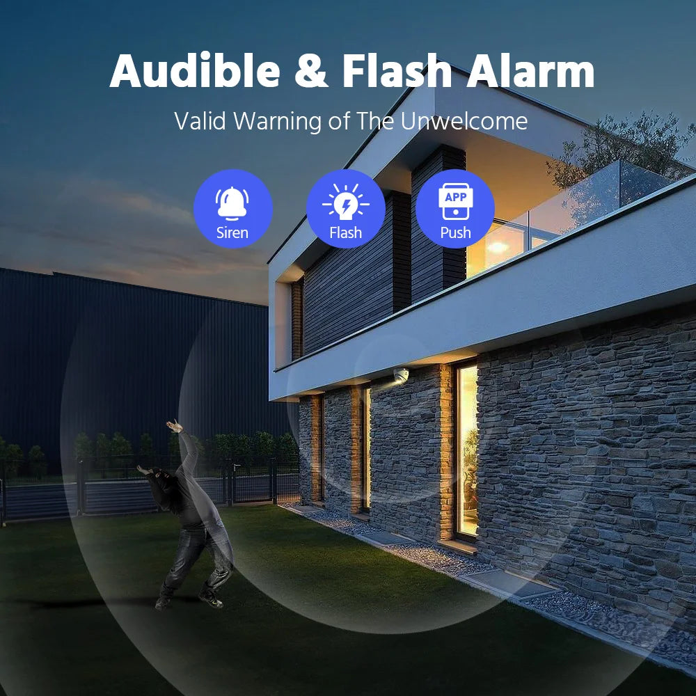 ANNKE 4PCS Smart Dual-Light 3K IR Network Security IP Camera Two-Way Audio Support flashing/ Audio alarm Waterproof POE Camera