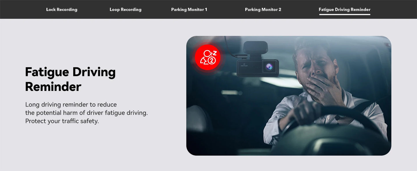 REDTIGER F8 4K+1080P Dash Cam Front and Rear with 5.8G WiFi and GPS
