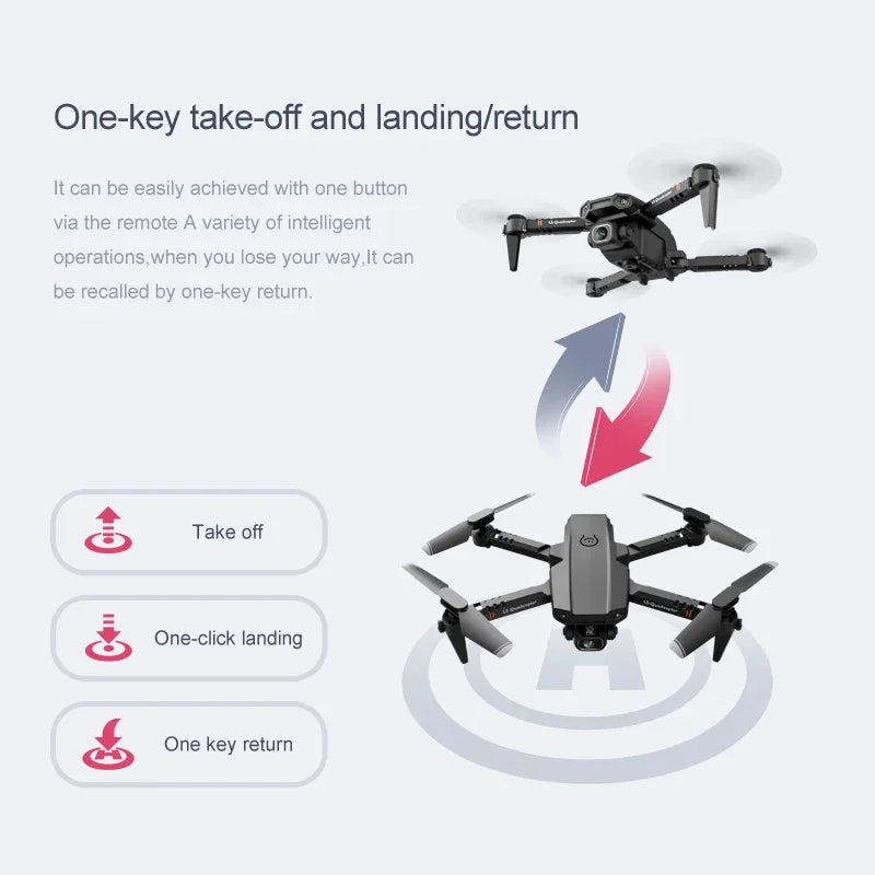 2024 XT6 Mini Drone 4K 1080P HD Camera WiFi FPV Foldable Quadcopter