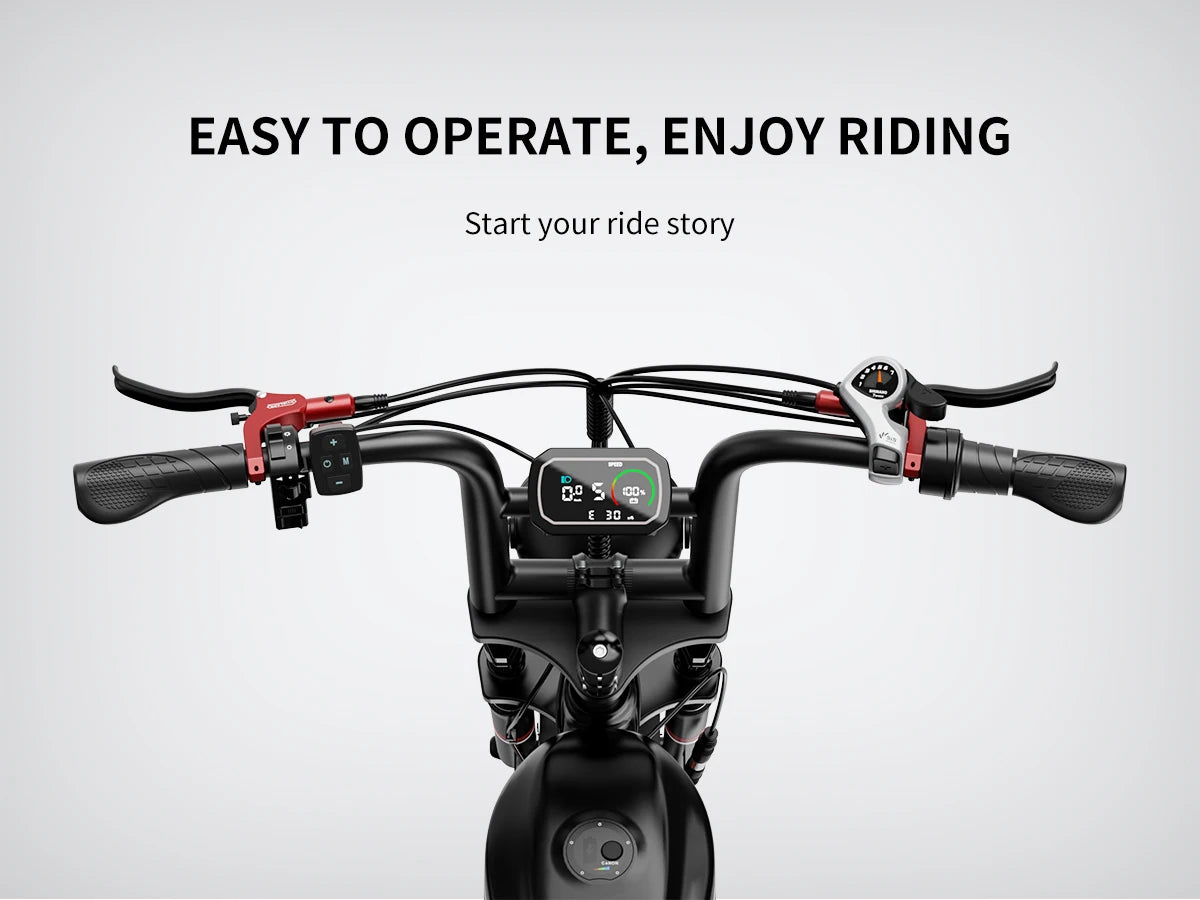 AMYET S6 Electric Bike for Adults Dual Moter Peak 3000W,52V 50AH Removable Dual Battery,140 Miles,32MPH Electric Motorcycle Bike