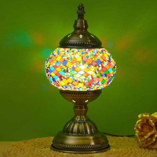 Bohemian Turkish Mosaic Table Lamp Vintage Night Light
