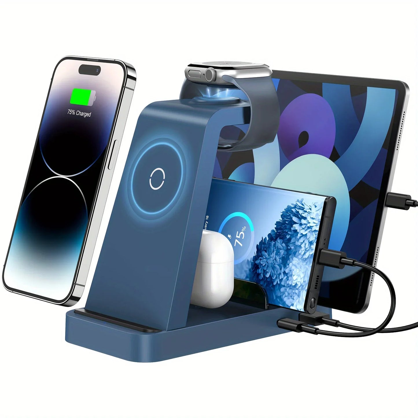 5 in 1 Fast Wireless Charging Station for iPhone Apple Watch Airpods