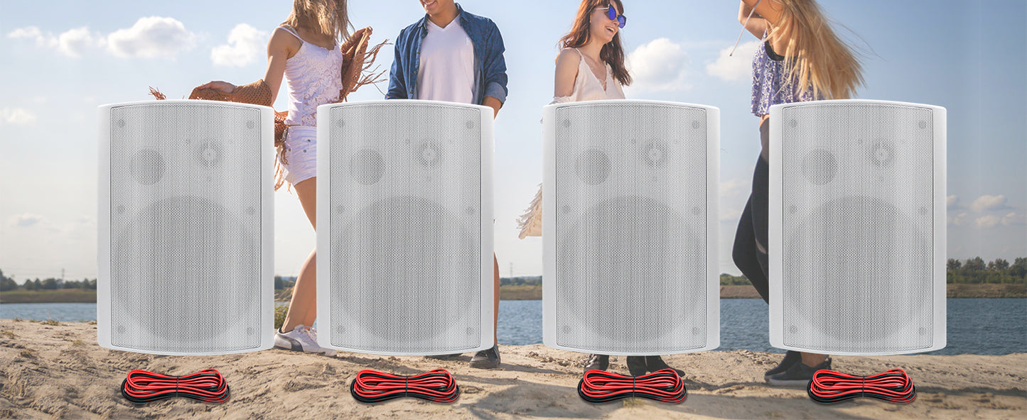 Herdio 800W 6.5in Outdoor Waterproof Wall Mount Speakers 4 Pack


A