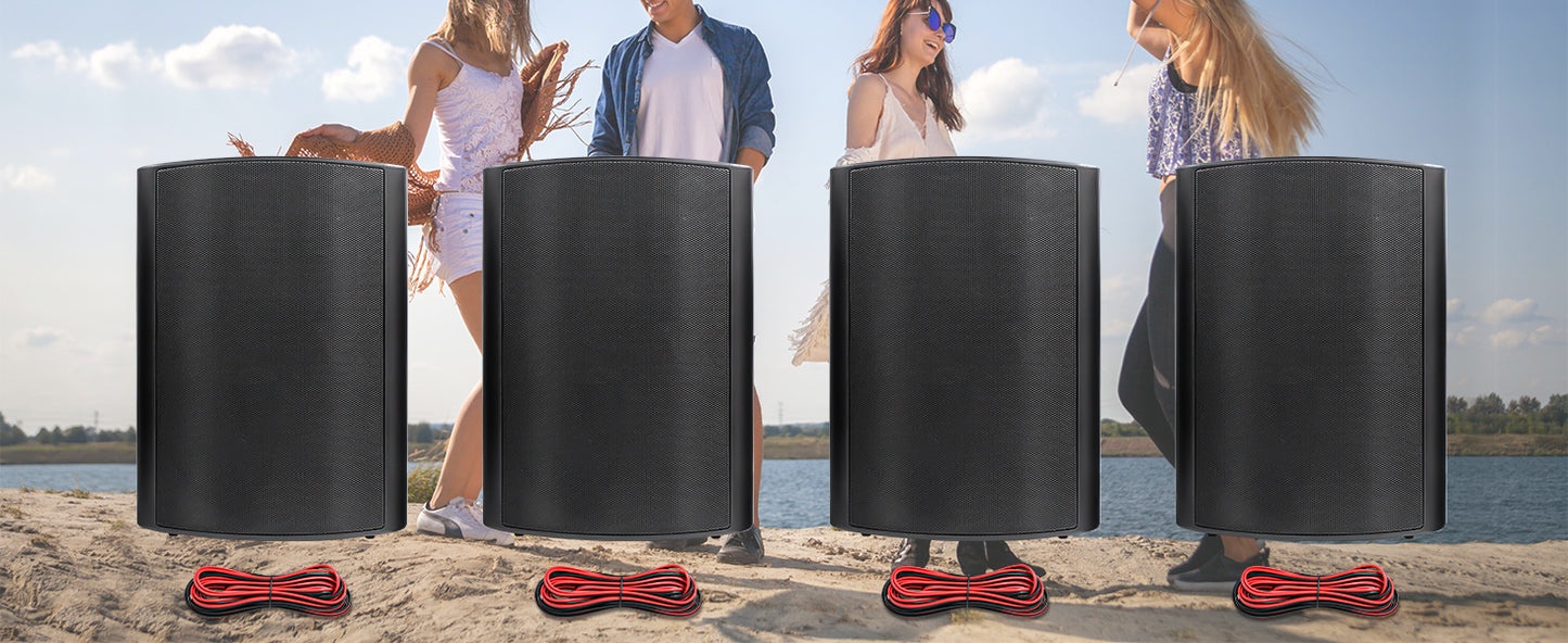 Herdio 800W 6.5in Outdoor Waterproof Wall Mount Speakers 4 Pack


A