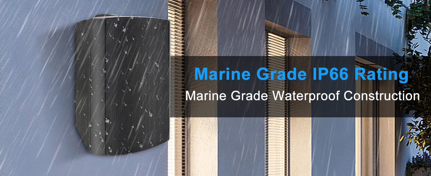 Herdio 800W 6.5in Outdoor Waterproof Wall Mount Speakers 4 Pack


A