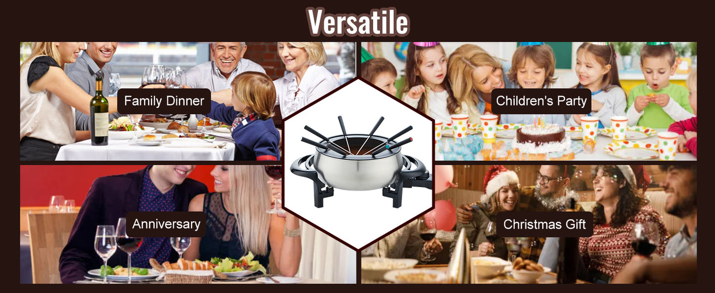 SucceBuy  1000W Electric Fondue Pot 3Qt