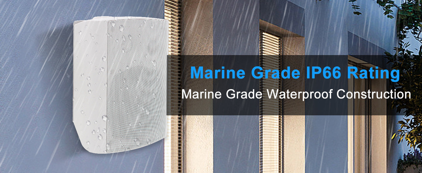 Herdio 800W 6.5in Outdoor Waterproof Wall Mount Speakers 4 Pack


A